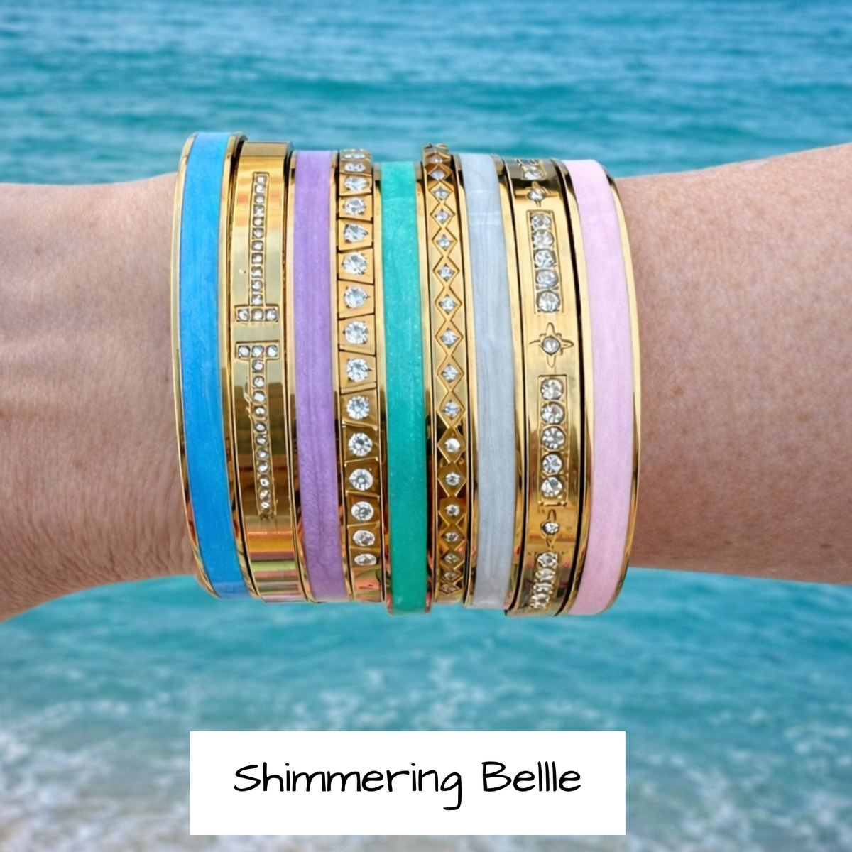Shimmering Belle Bangles