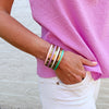 18K Gold Shimmering Belle Bangle | Lilac