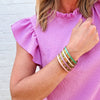 18K Gold Shimmering Belle Bangle | Aqua
