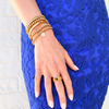 Double Wrap Radiant Rhinestone Charm Bracelet | 18K Gold PVD Plated