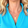 Horizontal Cross Necklace | Gold