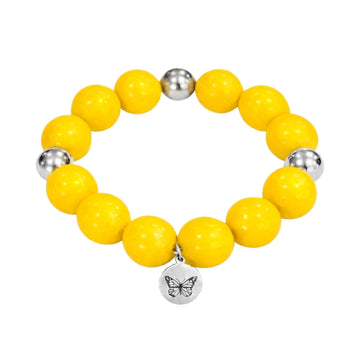Bubbles with Bren in Yellow | Silver accents