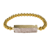 Druzy Agate Bar Bracelet | Gold