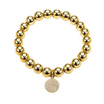 Radiant Rhinestone Charm Bracelet | 18K Gold PVD Plated