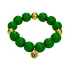 Bubbles with Bren in Dark Green | 18K Gold accents