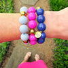 Bubbles with Bren in Fuchsia | 18K Gold accents