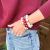 Bubbles with Bren in Burgundy Maroon | 18K Gold accents