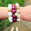 Bubbles with Bren in Burgundy Maroon | 18K Gold accents