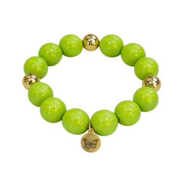 Bubbles with Bren in Lime Green | 18K Gold accents
