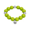Bubbles with Bren in Lime Green | Silver accents