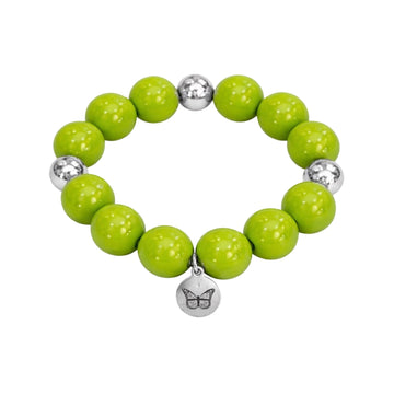 Bubbles with Bren in Lime Green | Silver accents
