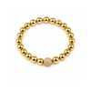 Radiant Rhinestone Single Ball Bracelet | 18K Gold PVD Plated