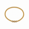 Radiant Rhinestone Mini Triple Ball Bracelet | 18K Gold PVD Plated