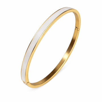 18K Gold BOLD Belle Bangle | Snow White