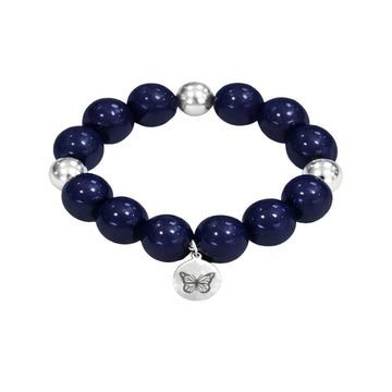 Bubbles with Bren in Navy | Silver accents