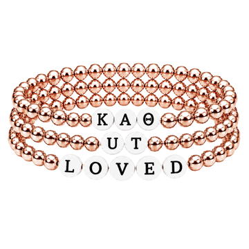 Greek Life Signature Stacks | 18K Rose Gold PVD Plated