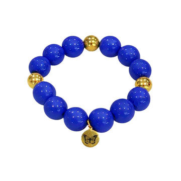 Bubbles with Bren in Royal Blue | 18K Gold accents