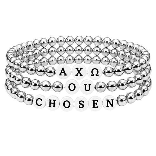 Greek Life Signature Stacks | Silver