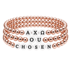 Greek Life Signature Stacks | 18K Rose Gold PVD Plated