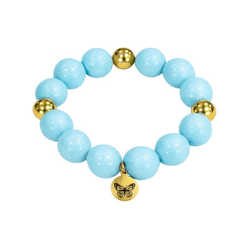 Bubbles with Bren in Baby Blue | 18K Gold accents