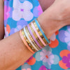 18K Gold Shimmering Belle Bangle | Lilac