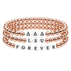 Greek Life Signature Stacks | 18K Rose Gold PVD Plated