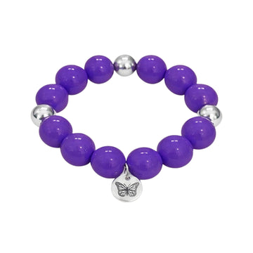 Bubbles with Bren in Dark Purple | Silver accents