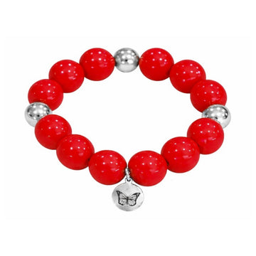 Bubbles with Bren in Candy Apple Red | Silver accents