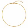 15" 2mm Herringbone Necklace | Gold