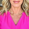 Horizontal Cross Necklace | Gold