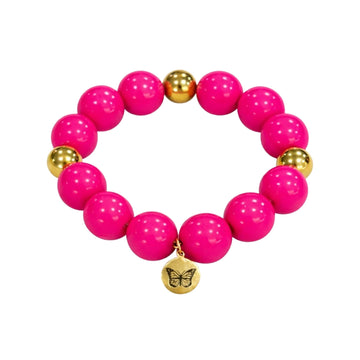 Bubbles with Bren in Fuchsia | 18K Gold accents
