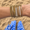 Double Wrap Radiant Rhinestone Charm Bracelet | 18K Gold PVD Plated