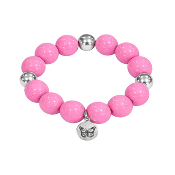Bubbles with Bren in Bubble Gum Pink | Silver accents