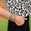 Radiant Rhinestone Triple Ball Bracelet | 18K Gold PVD Plated