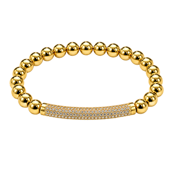 Radiant Rhinestone Bar Bracelet | 18K Gold PVD Plated