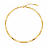 15" 4mm Herringbone Necklace | Gold