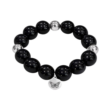 Bubbles with Bren in Black | Silver accents