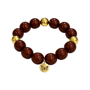 Bubbles with Bren in Chocolate Brown | 18K Gold accents