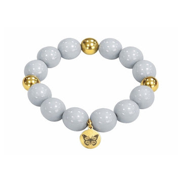 Bubbles with Bren in Gray | 18K Gold accents