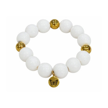 Bubbles with Bren in White | 18K Gold accents
