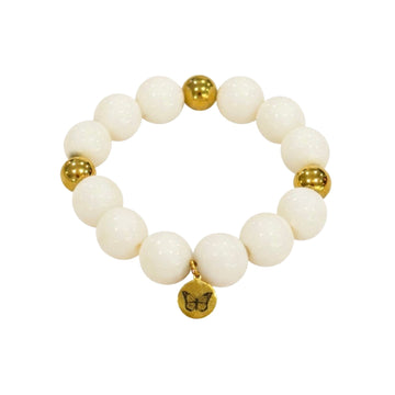 Bubbles with Bren in Cream | 18K Gold accents
