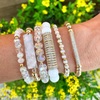 Druzy Agate Bar Bracelet | Gold