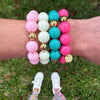 Bubbles with Bren in Hot Pink | 18K Gold accents