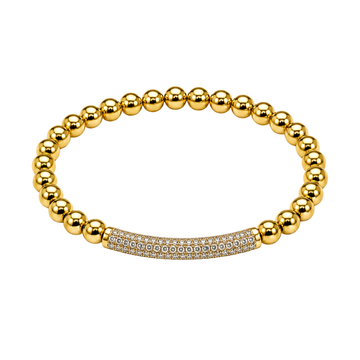 Radiant Rhinestone Mini Bar Bracelet | 18K Gold PVD Plated
