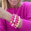 Bubbles with Bren in Hot Pink | 18K Gold accents
