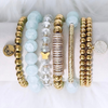 Double Wrap Radiant Rhinestone Charm Bracelet | 18K Gold PVD Plated