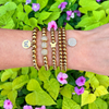 Double Wrap Radiant Rhinestone Charm Bracelet | 18K Gold PVD Plated