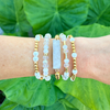 Druzy Agate Bar Bracelet | Gold