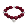 Bubbles with Bren in Burgundy Maroon | Silver accents