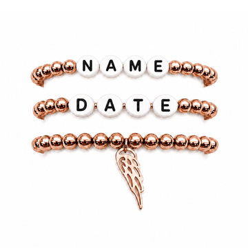Wings of Love Stack | Rose Gold